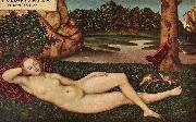 Lucas Cranach Ruhende Quellnymphe oil painting artist